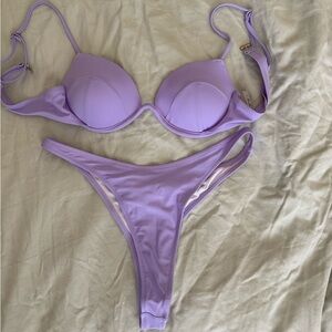 Lavender Bikini and Thong Swim Set size medium